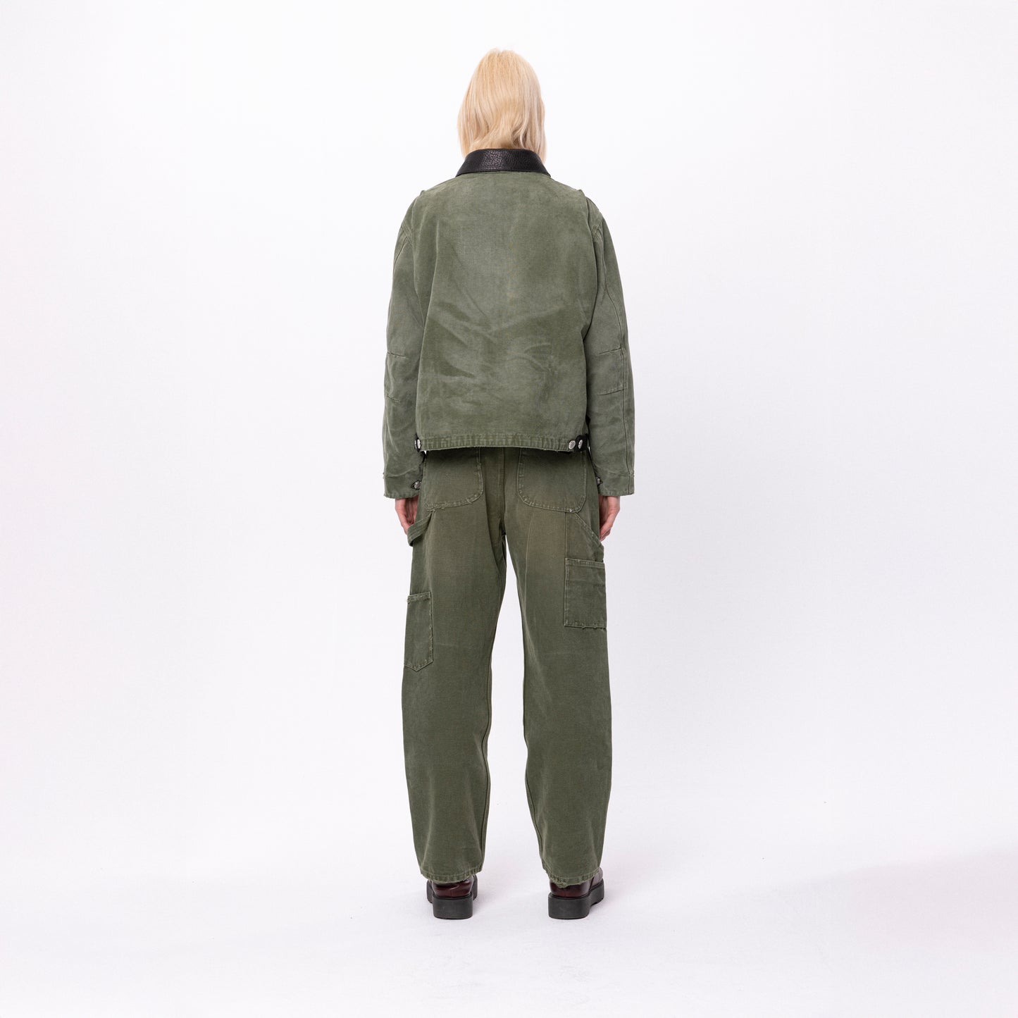 Workwear jacket in sunfaded green