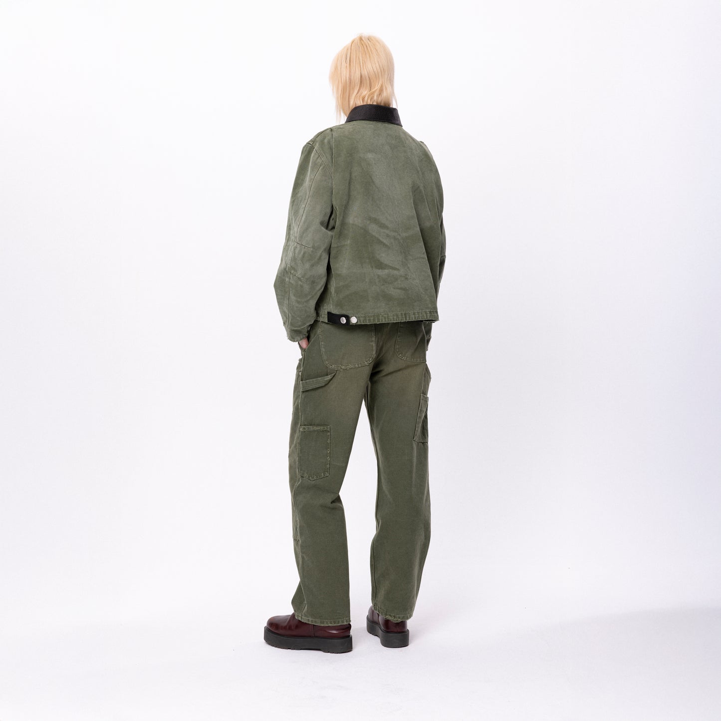 Workwear jacket in sunfaded green