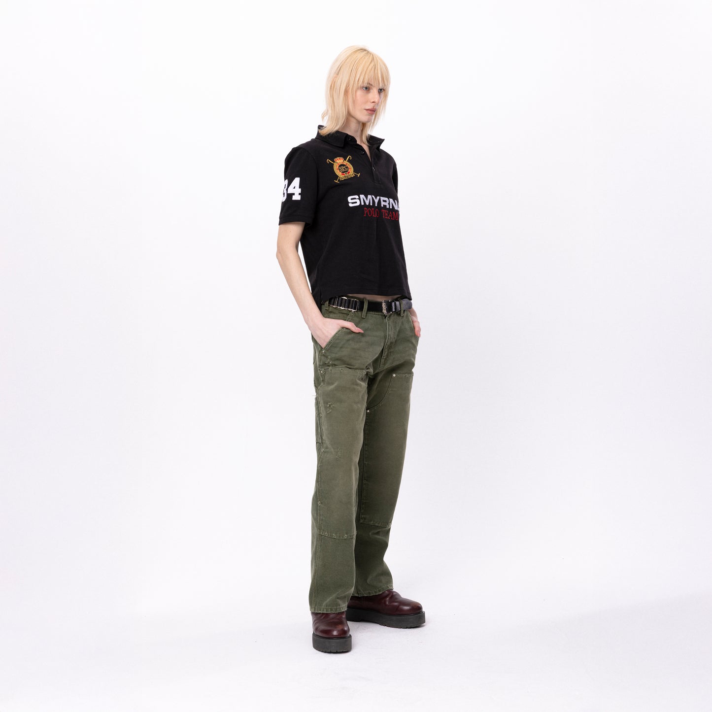 Team Polo shirt in black/navy