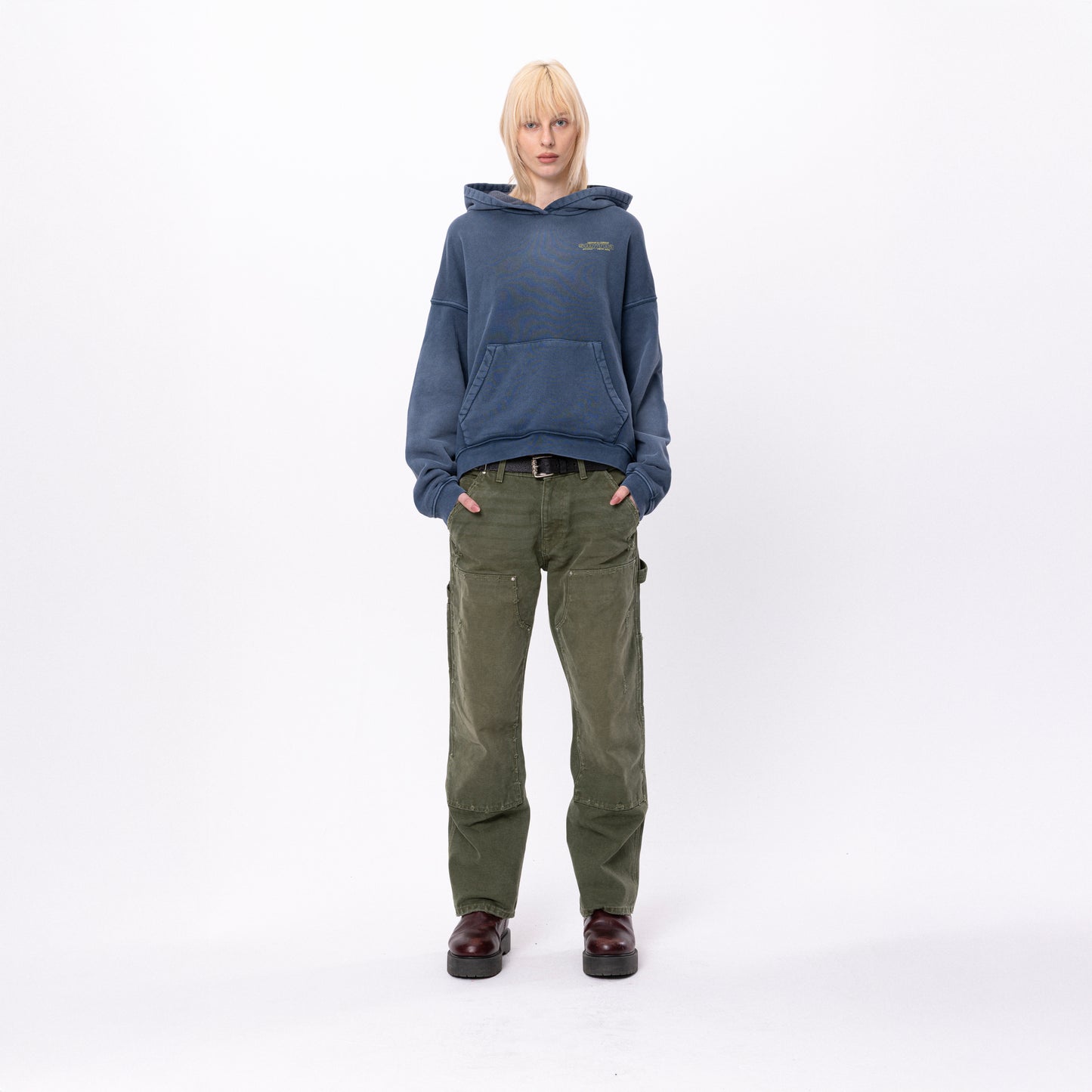 Trademark hoodie in washed blue