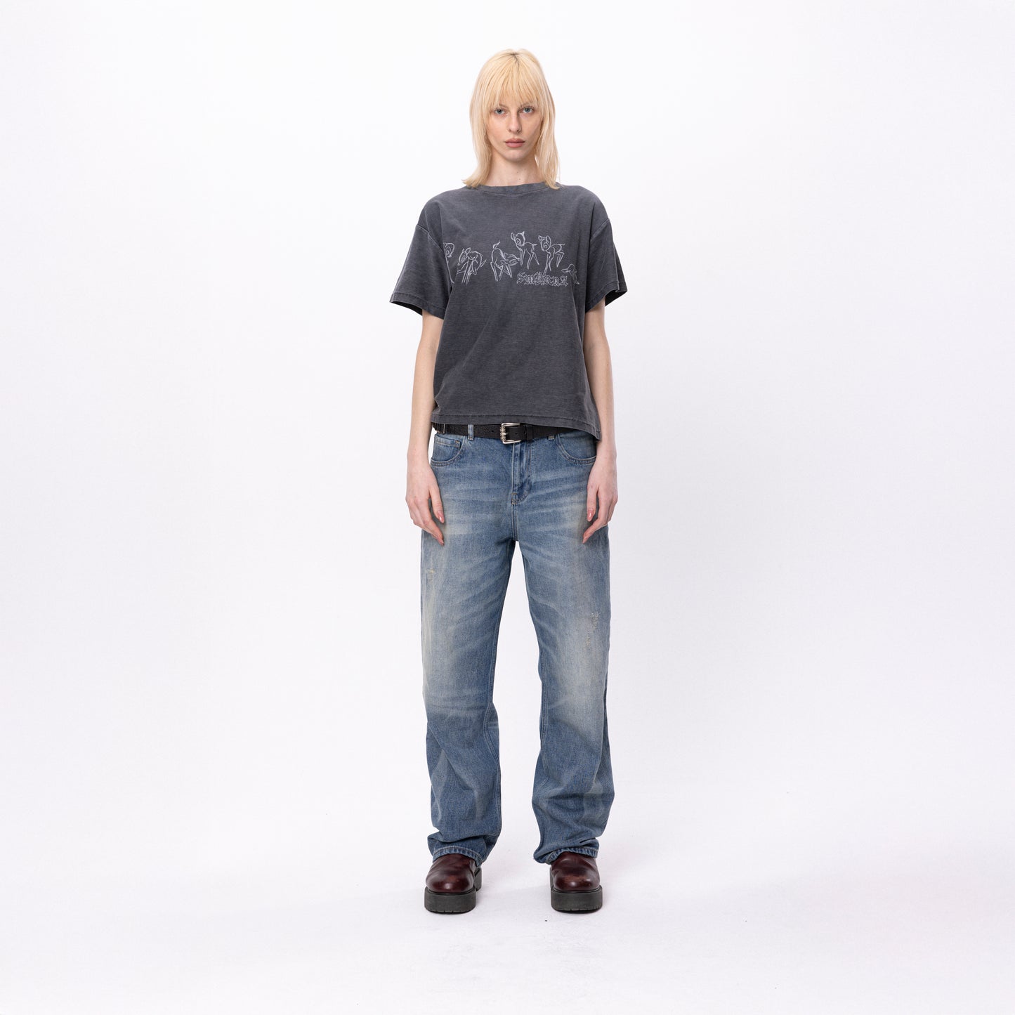 Bambina tee in Sunfade black