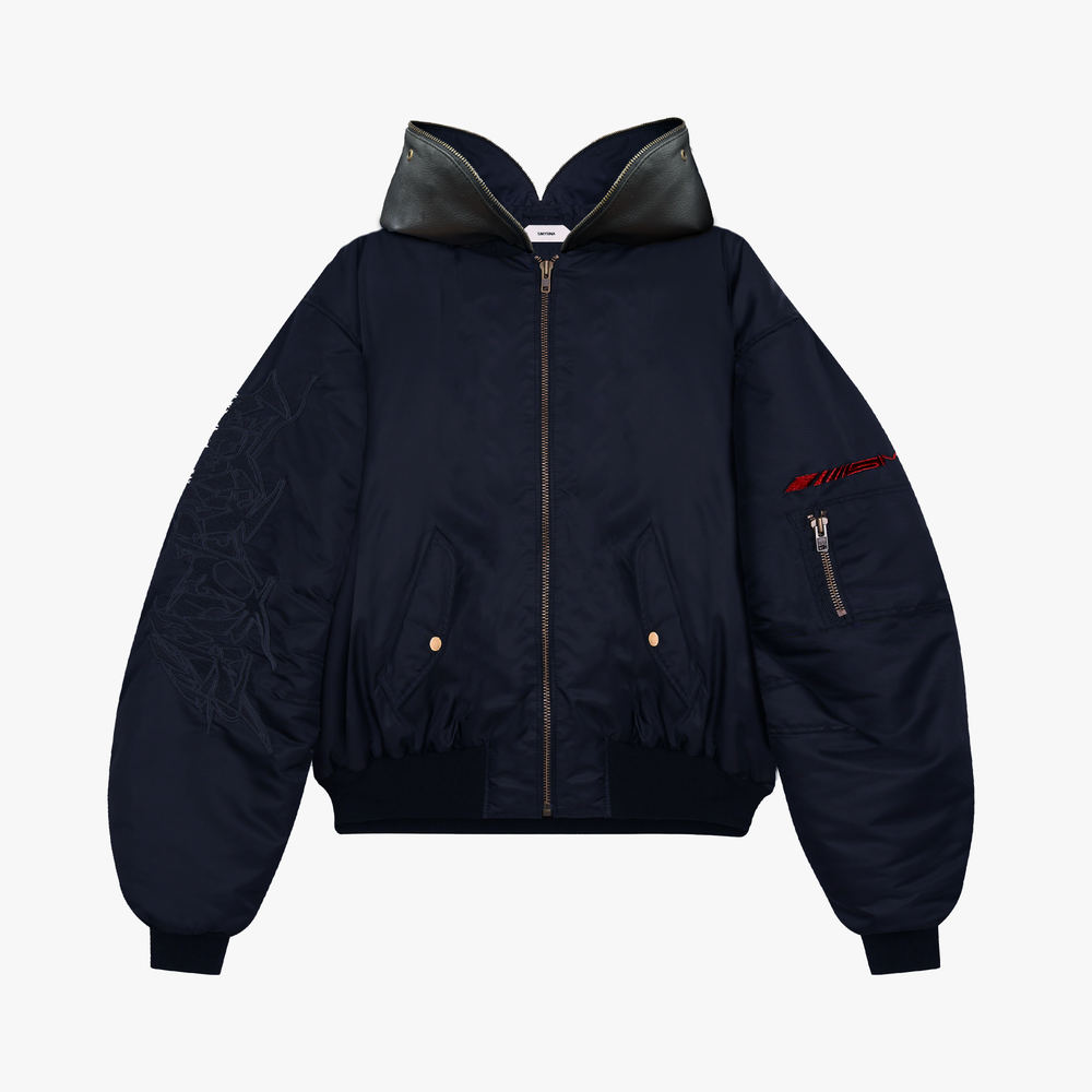 Balaclava Corps Bomber Jacket in Navy