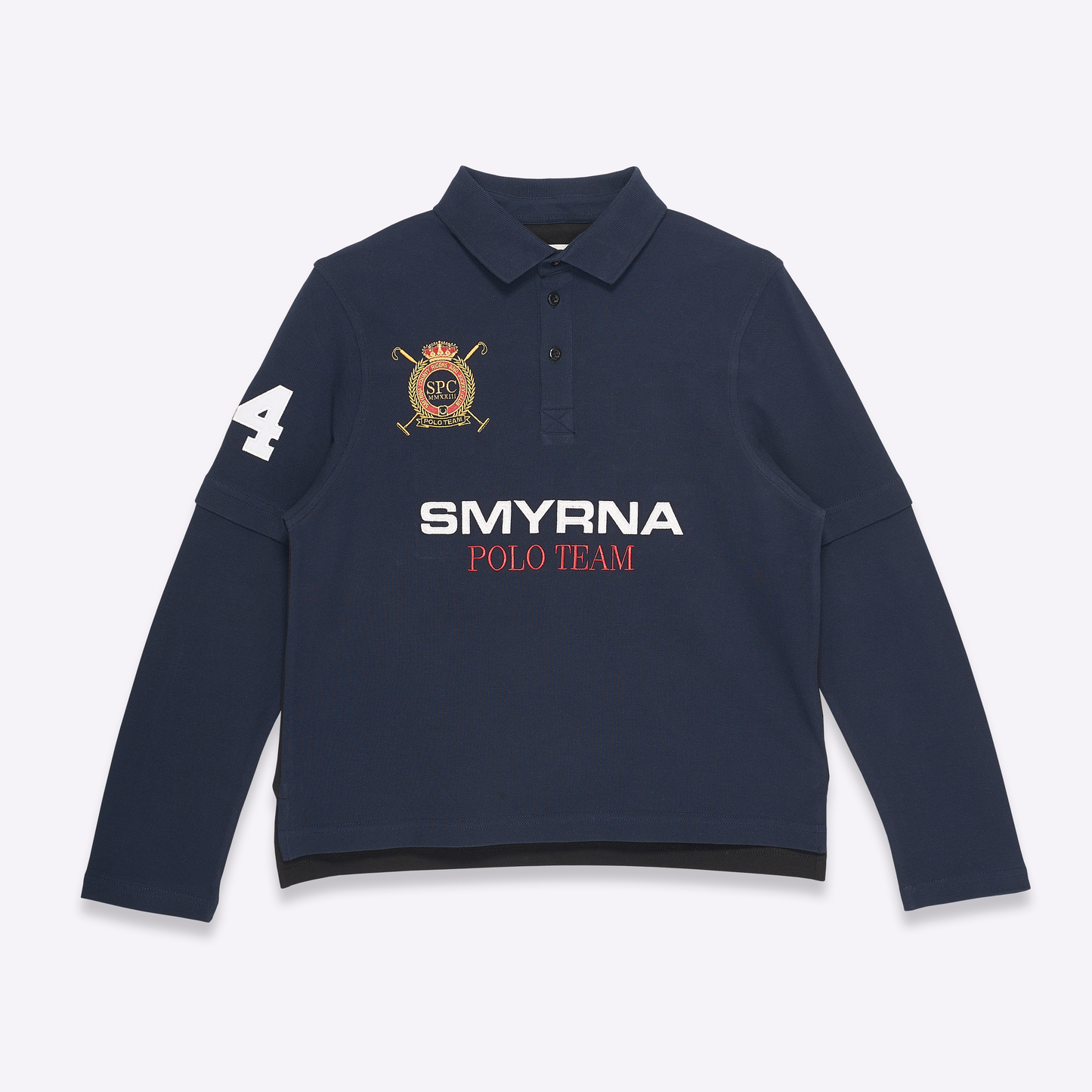 Team Polo shirt longsleeve in navy/black