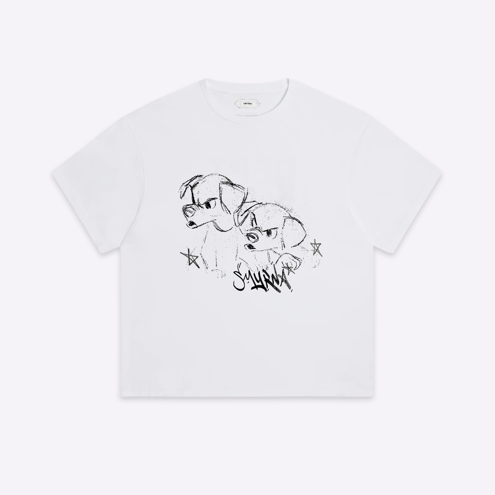Puppies tee in White