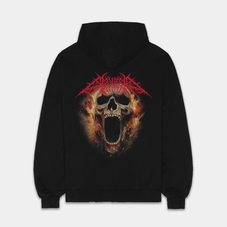 Metal hoodie in black