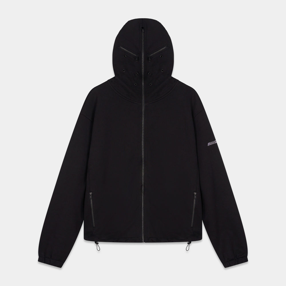 SMYRNABalaclava zip hoodie in black - Hoodie