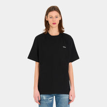 Load image into Gallery viewer, SMYRNASmyrna logo t-shirt in black - T-shirt
