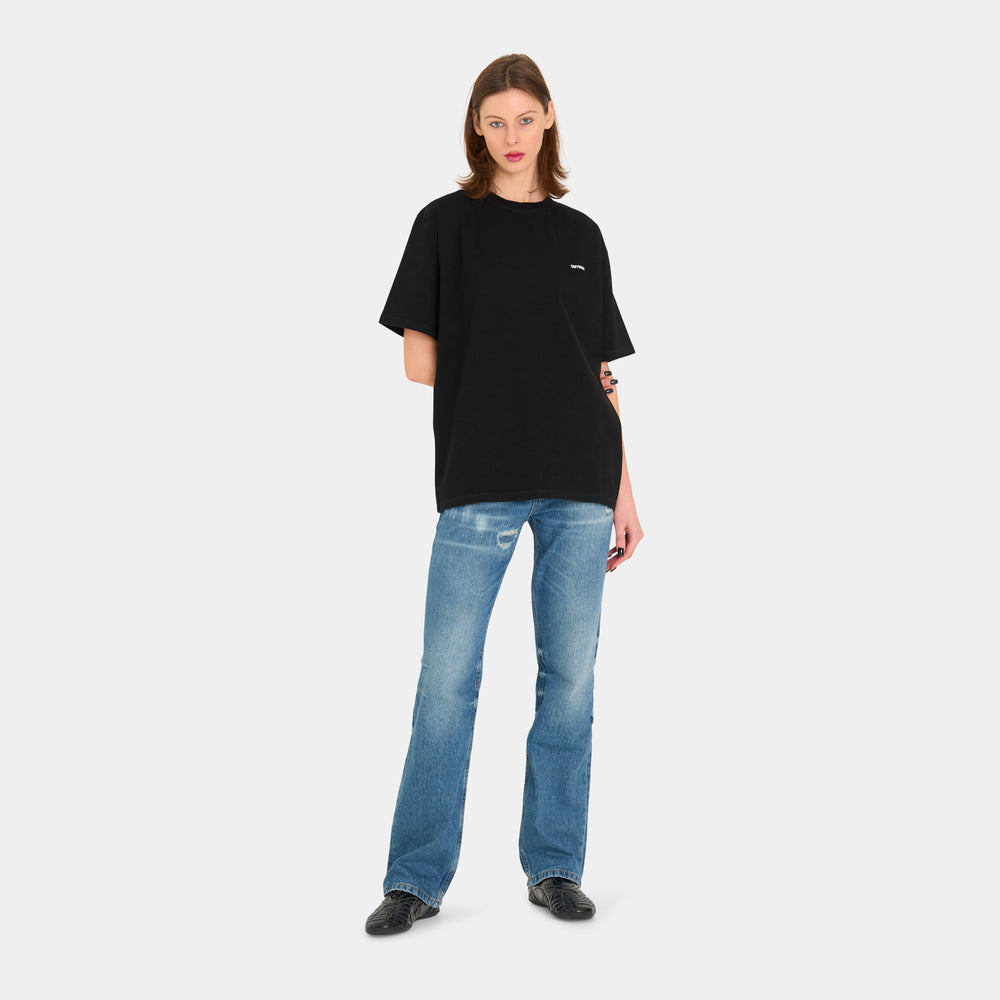 
                      
                        SMYRNASmyrna logo t-shirt in black - T-shirt
                      
                    