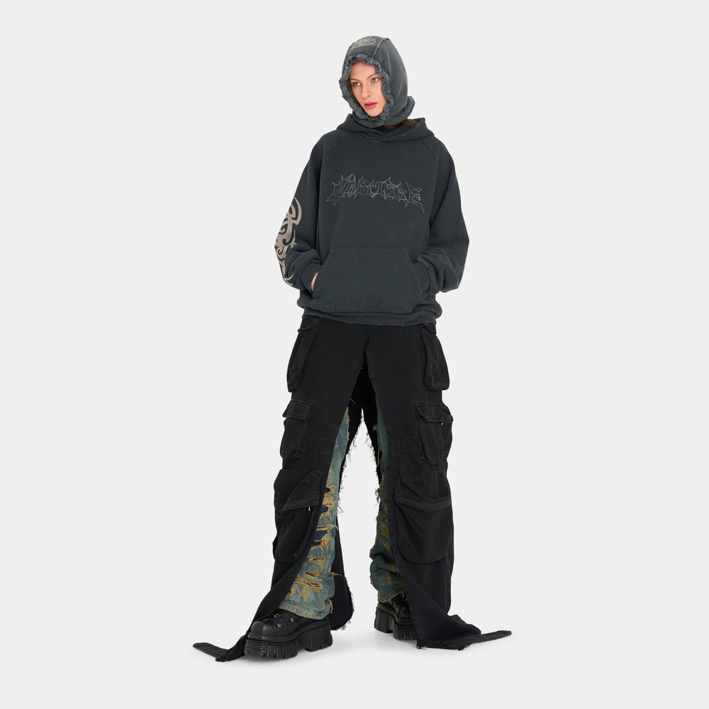 SMYRNANarcisse hoodie in washed black W - Hoodie