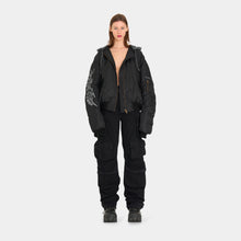 Load image into Gallery viewer, SMYRNAMulti pocket wide cargo pants in black W - Jeans
