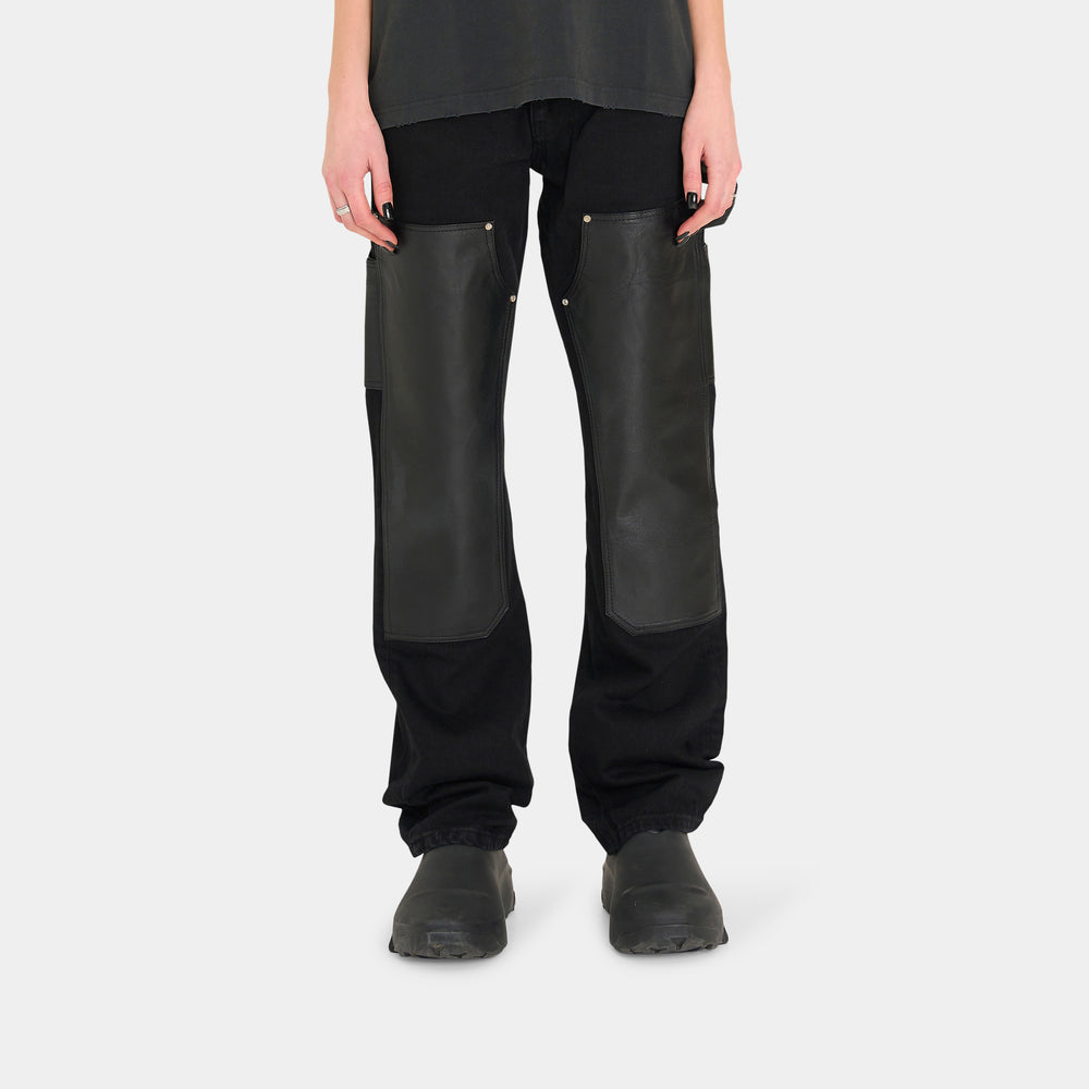 SMYRNALeather worker jeans in black - Jeans