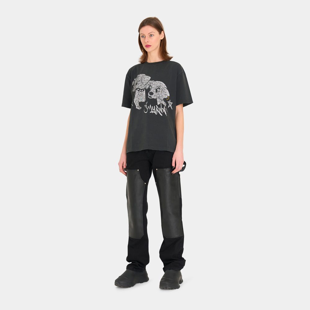 
                      
                        SMYRNAGoth puppies t-shirt in washed black - T-shirt
                      
                    