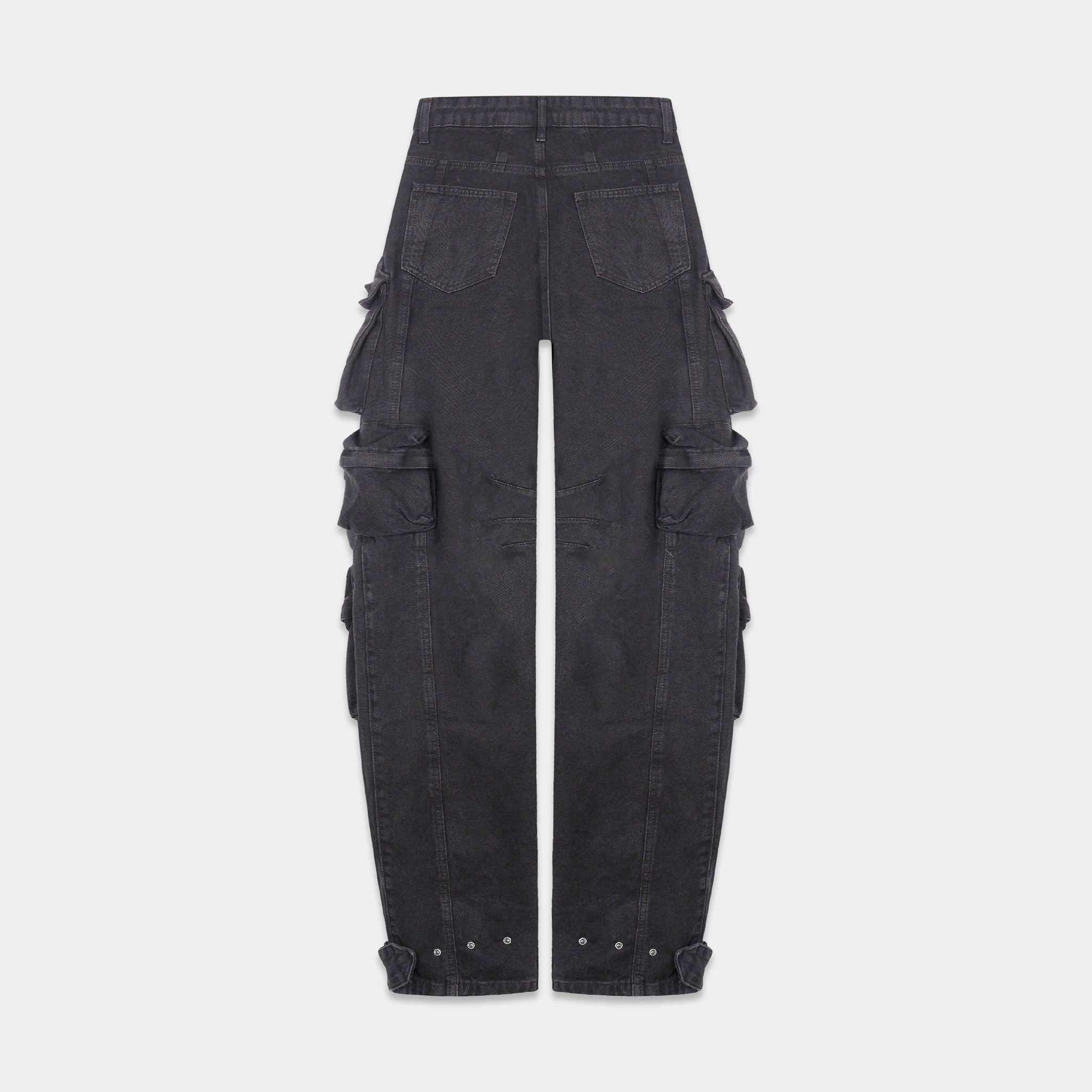 Black pocket cargo pants hot sale