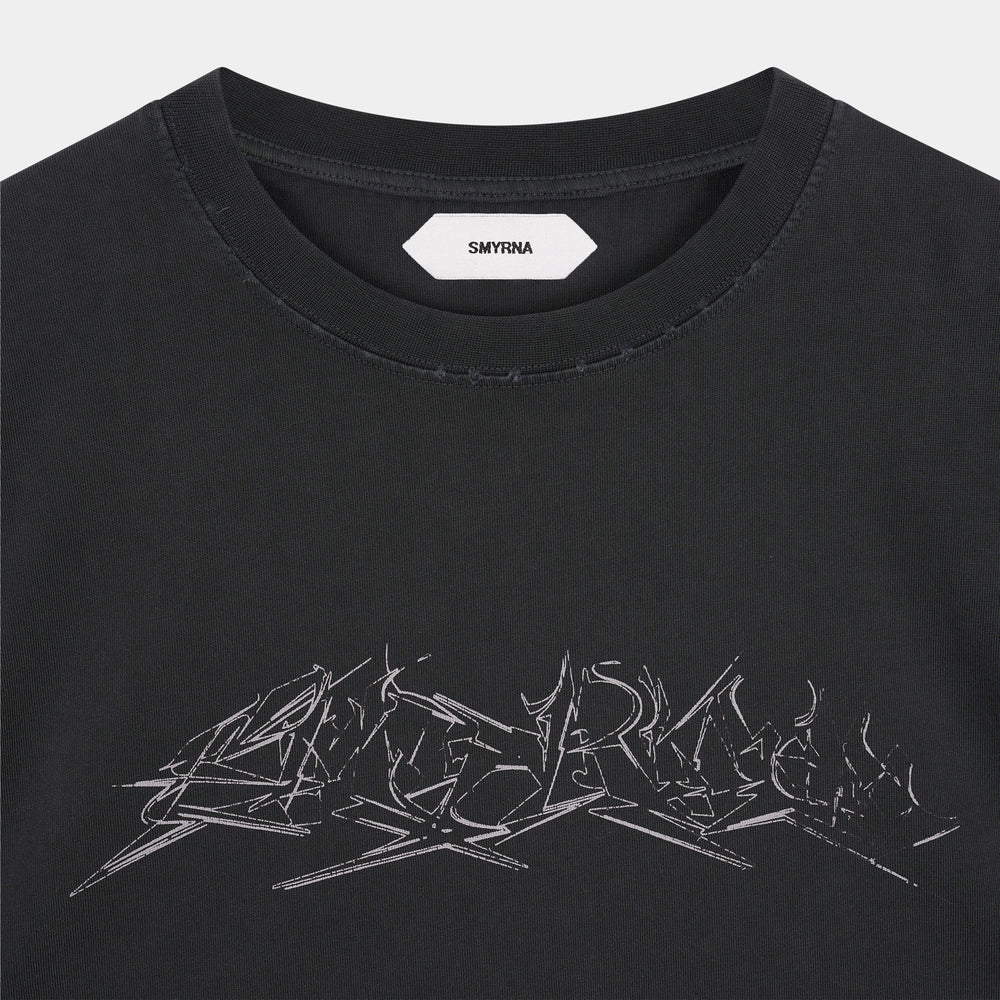 
                      
                        SMYRNA Two-color vital L/S t-shirt in washed black - Longsleeve
                      
                    