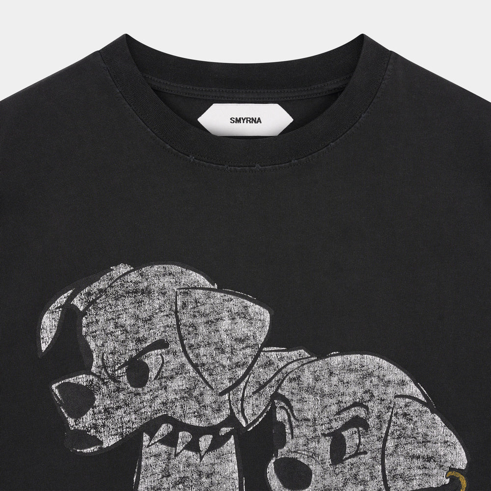 
                      
                        SMYRNAGoth puppies t-shirt in washed black - T-shirt
                      
                    