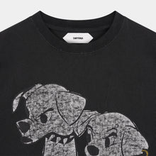 Charger l&#39;image dans la galerie, SMYRNAGoth puppies t-shirt in washed black - T-shirt
