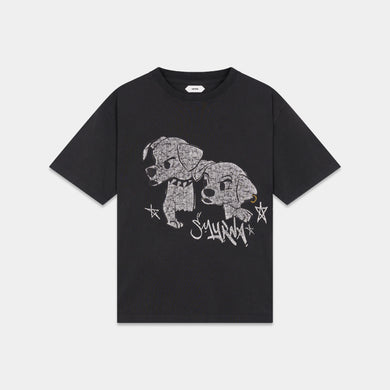 SMYRNAGoth puppies t-shirt in washed black W - T-shirt